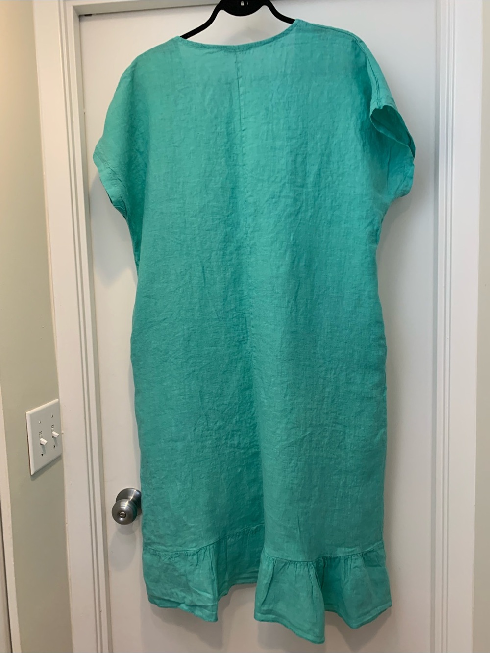 Linen Ruffle-Hem Dress - Picture 3 of 3